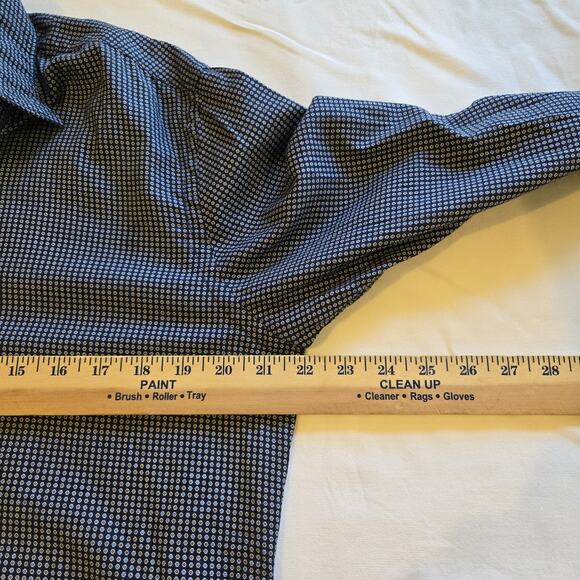 Rodd Gunn Sport Fit Italian Woven Long Sleeve Button Up Shirt Mens Medium Blue - Picture 7 of 12